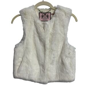 JUICY COUTURE Faux Fur Vest, Size‎ SMALL